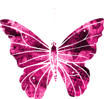 Pink Butterfly Silhouette Art