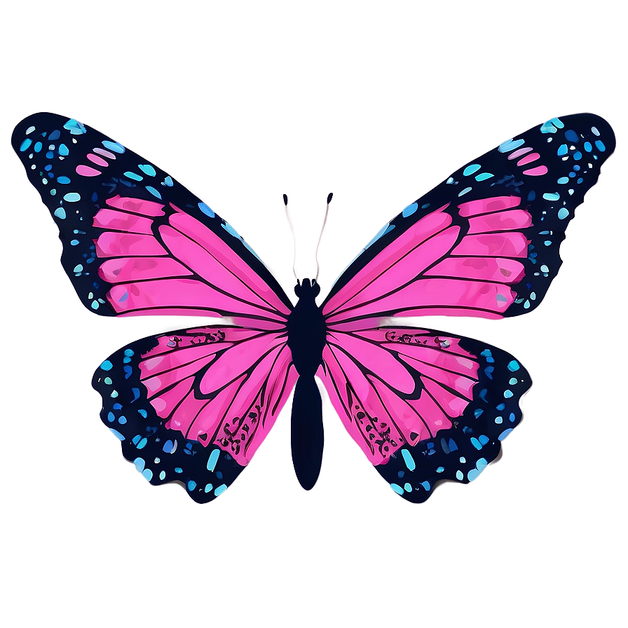 Pink Butterfly Vivid Color Png 06212024