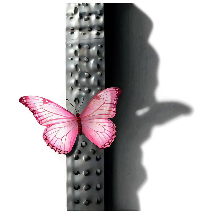 Pink Butterfly With Shadow Png Csm