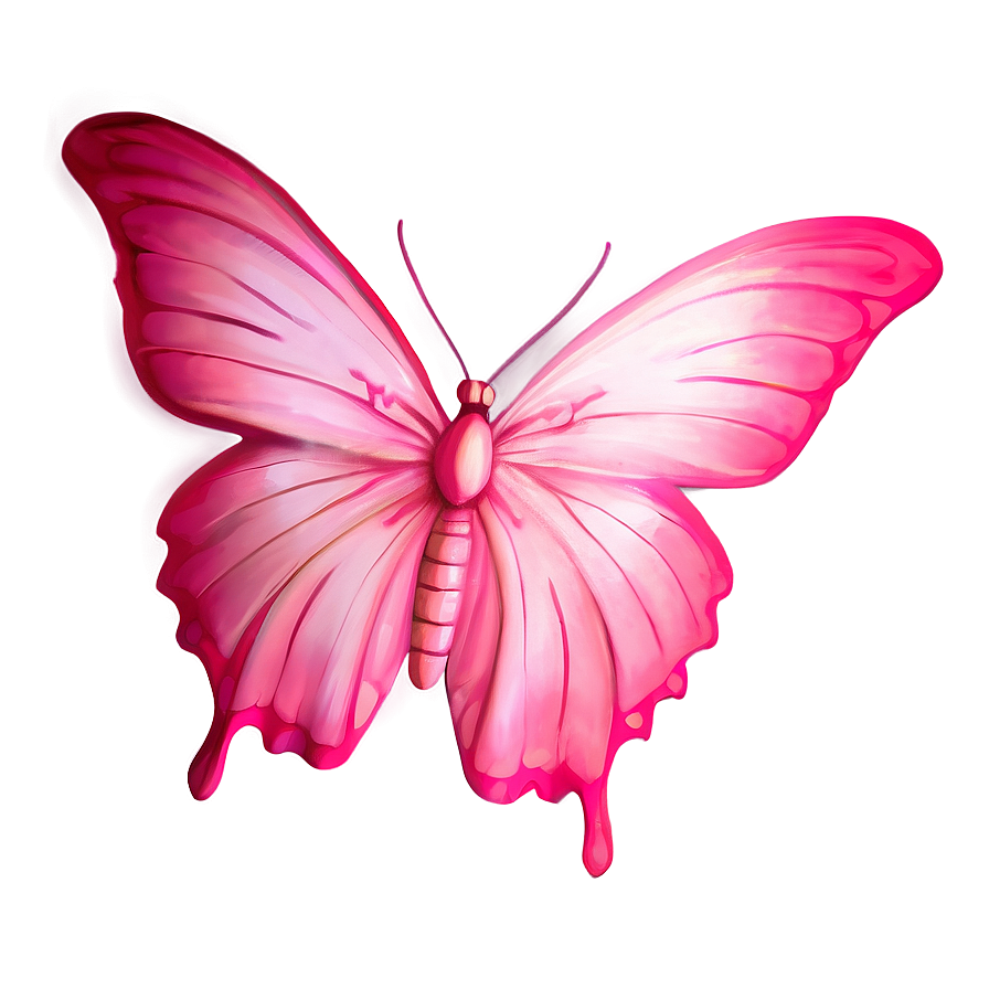 Pink Butterfly With Soft Glow Png 05232024