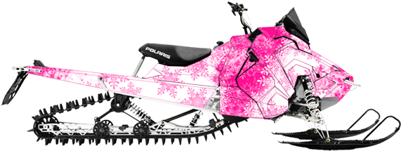 Pink Camouflage Snowmobile