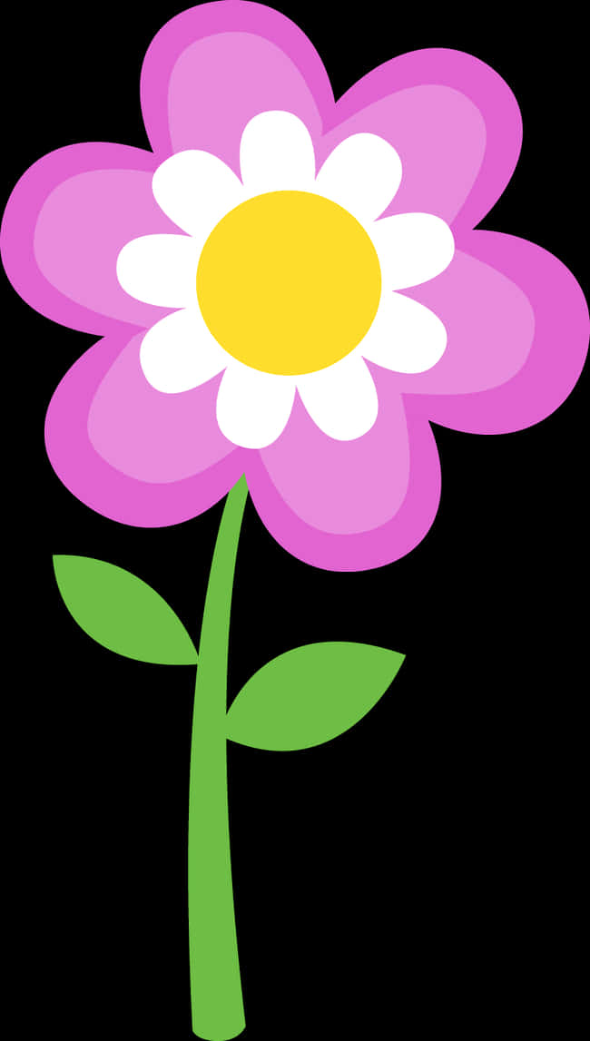 Pink Cartoon Flower Graphic