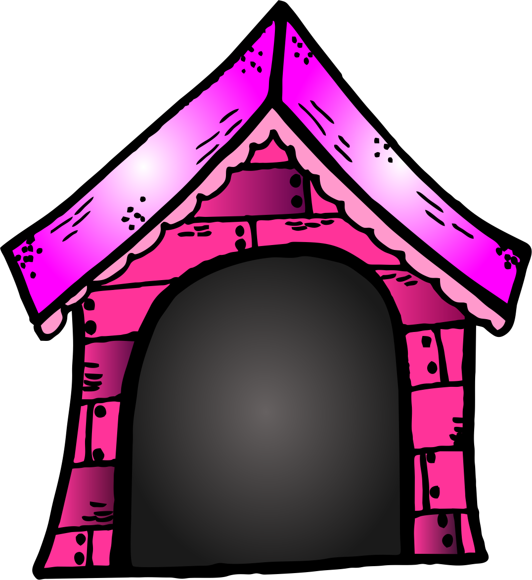 Pink Cartoon House Clipart