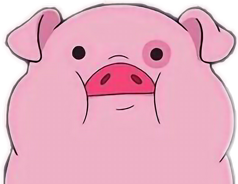 Pink Cartoon Pig Sticker