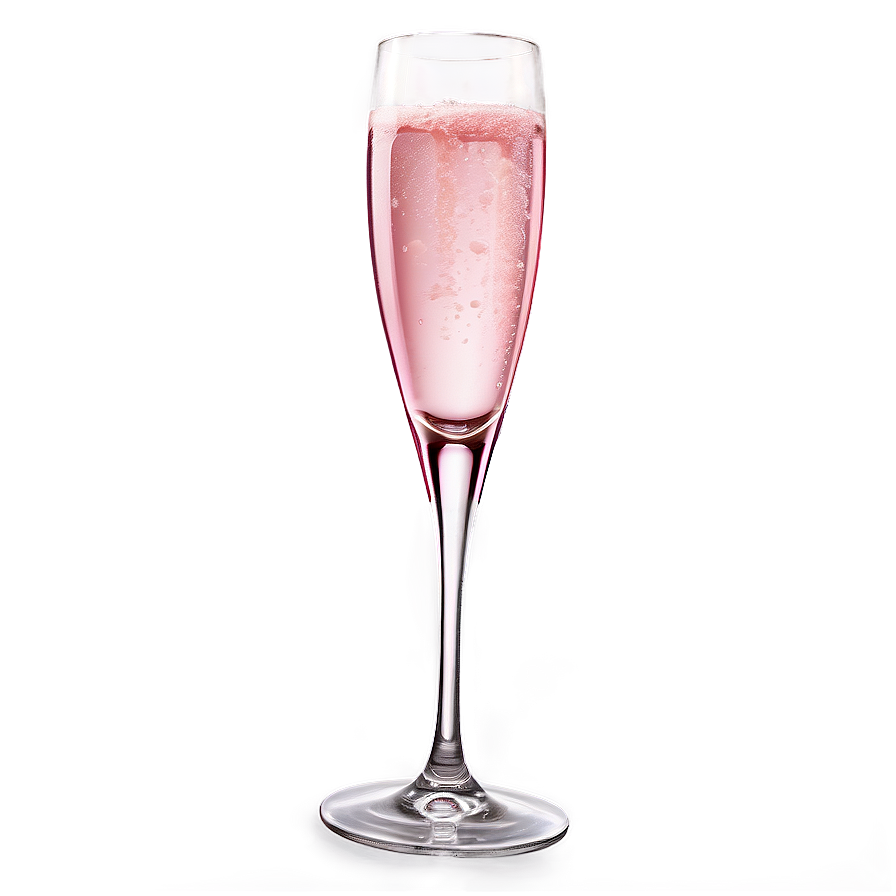 Pink Champagne In Crystal Glass Png Ybo