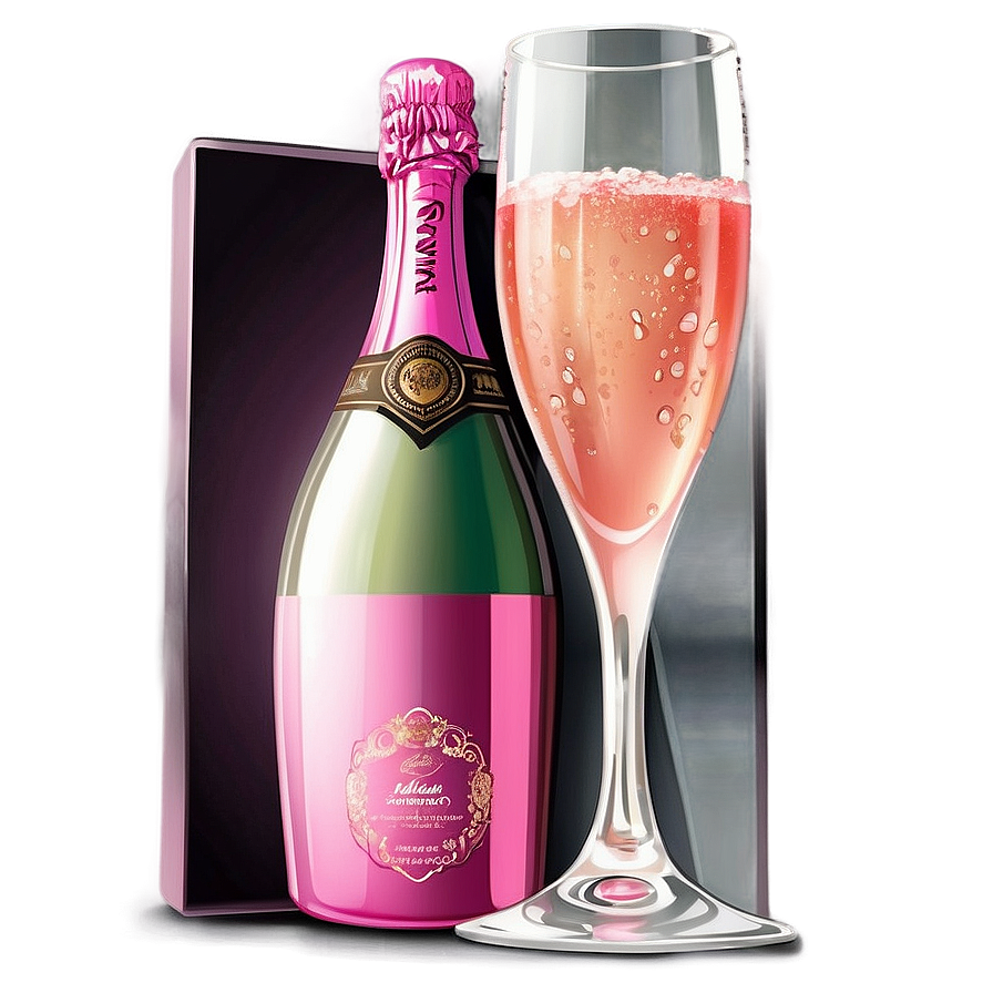 Pink Champagne In Elegant Bar Setting Png 06292024