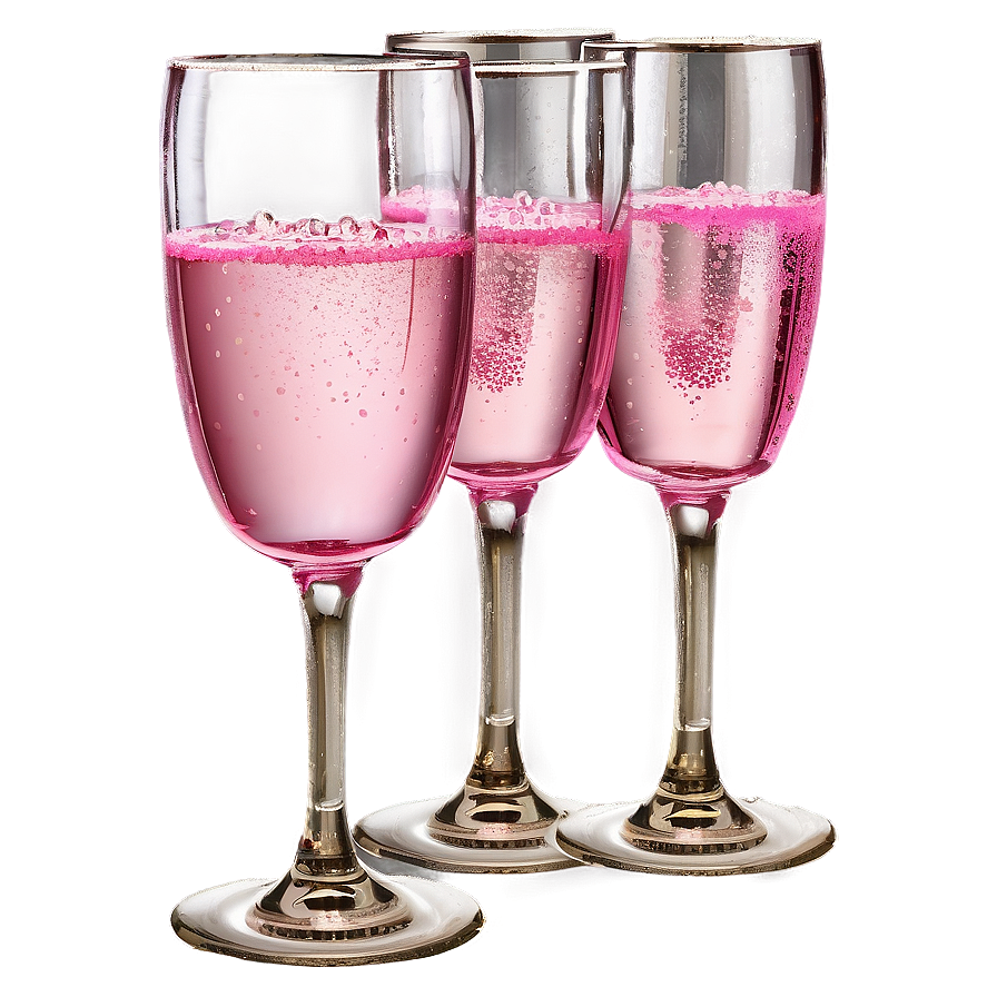 Pink Champagne In Vintage Glass Png Bqi