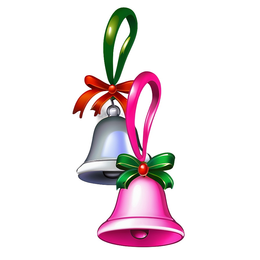 Pink Christmas Bells Png 06122024