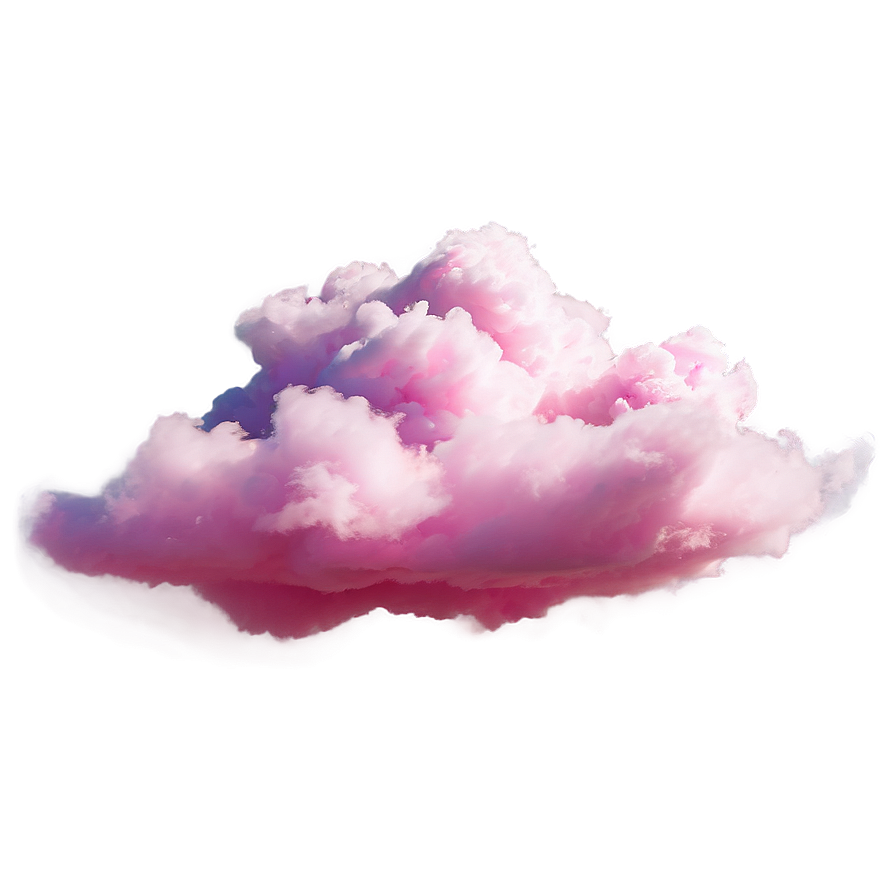 Pink Cloud Realistic Design Png Aqa37