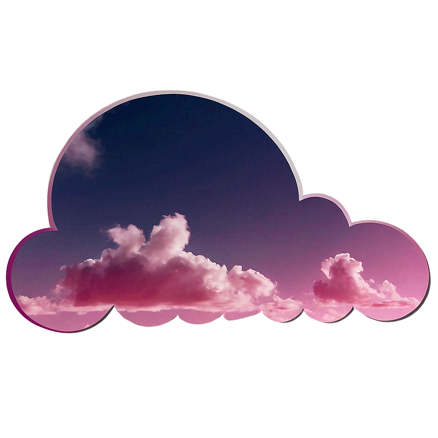 Pink Cloud Silhouette Png Pik