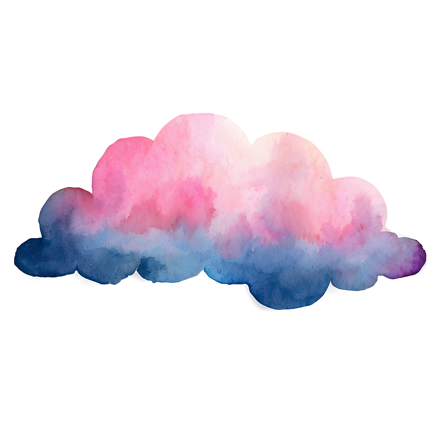 Pink Cloud Watercolor Texture Png 06252024