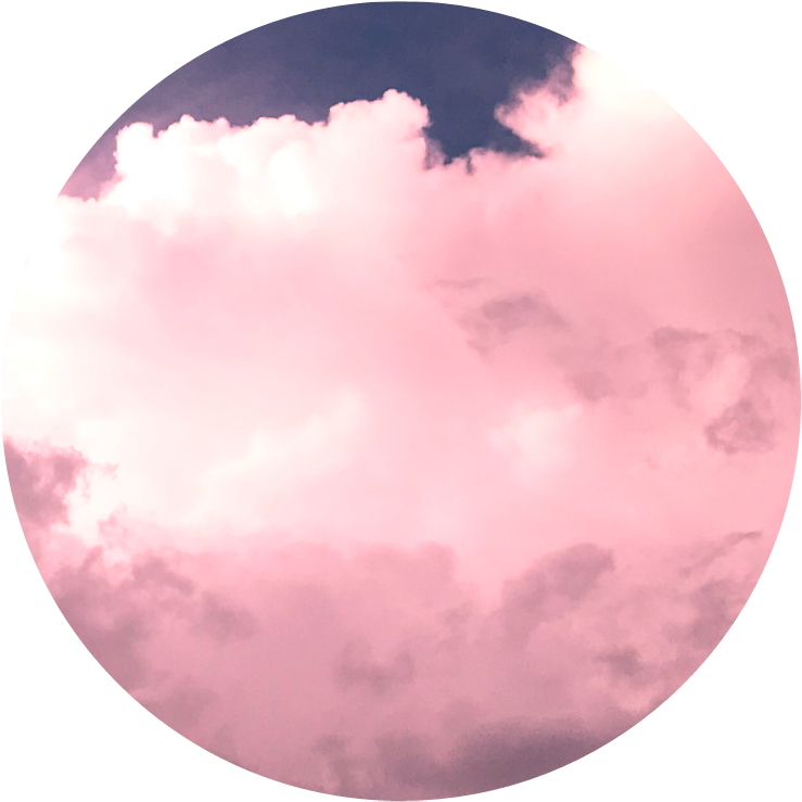 Pink Clouds Circle Backdrop