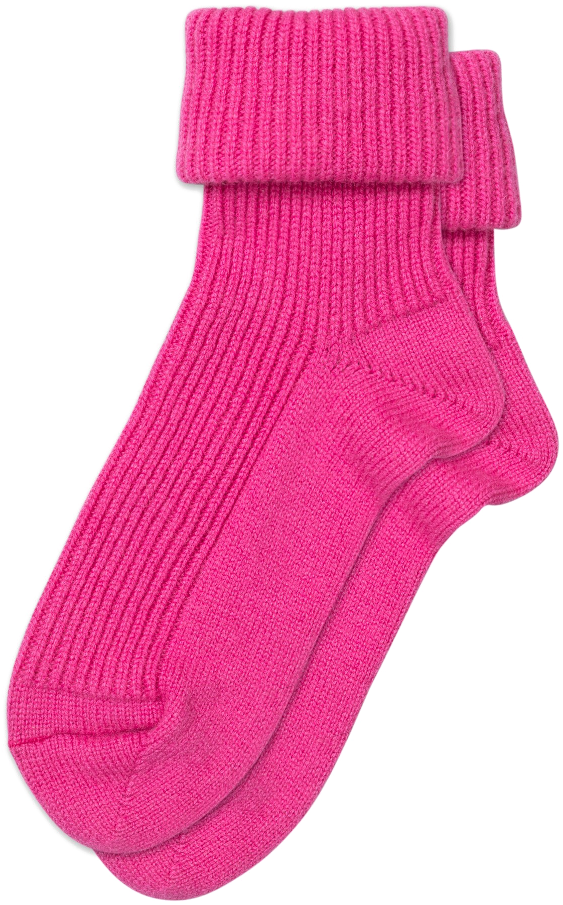 Pink Cuffed Sock Isolated