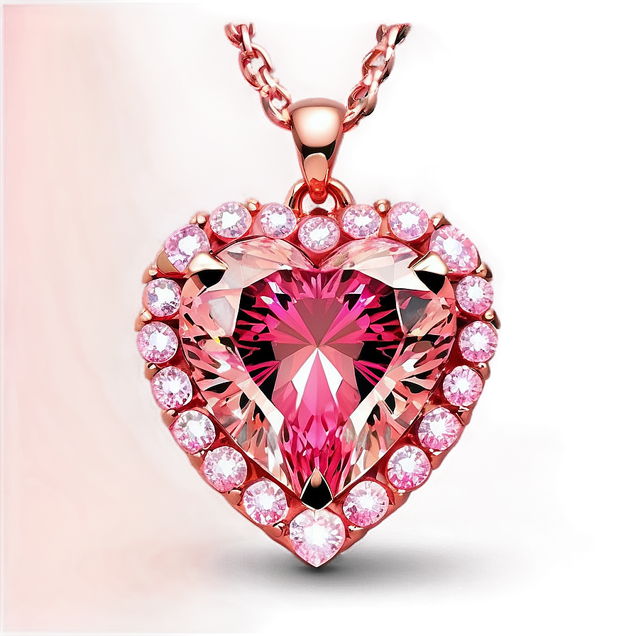 Pink Diamond Heart Splendor Png Dkm