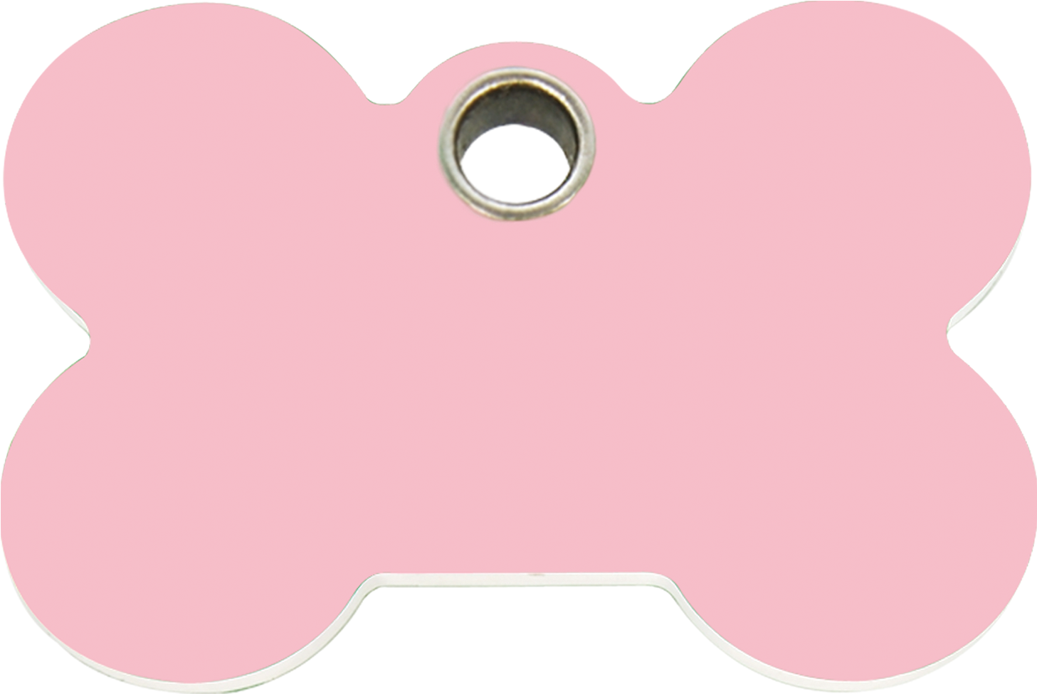 Pink Dog Bone Tag Blank Background