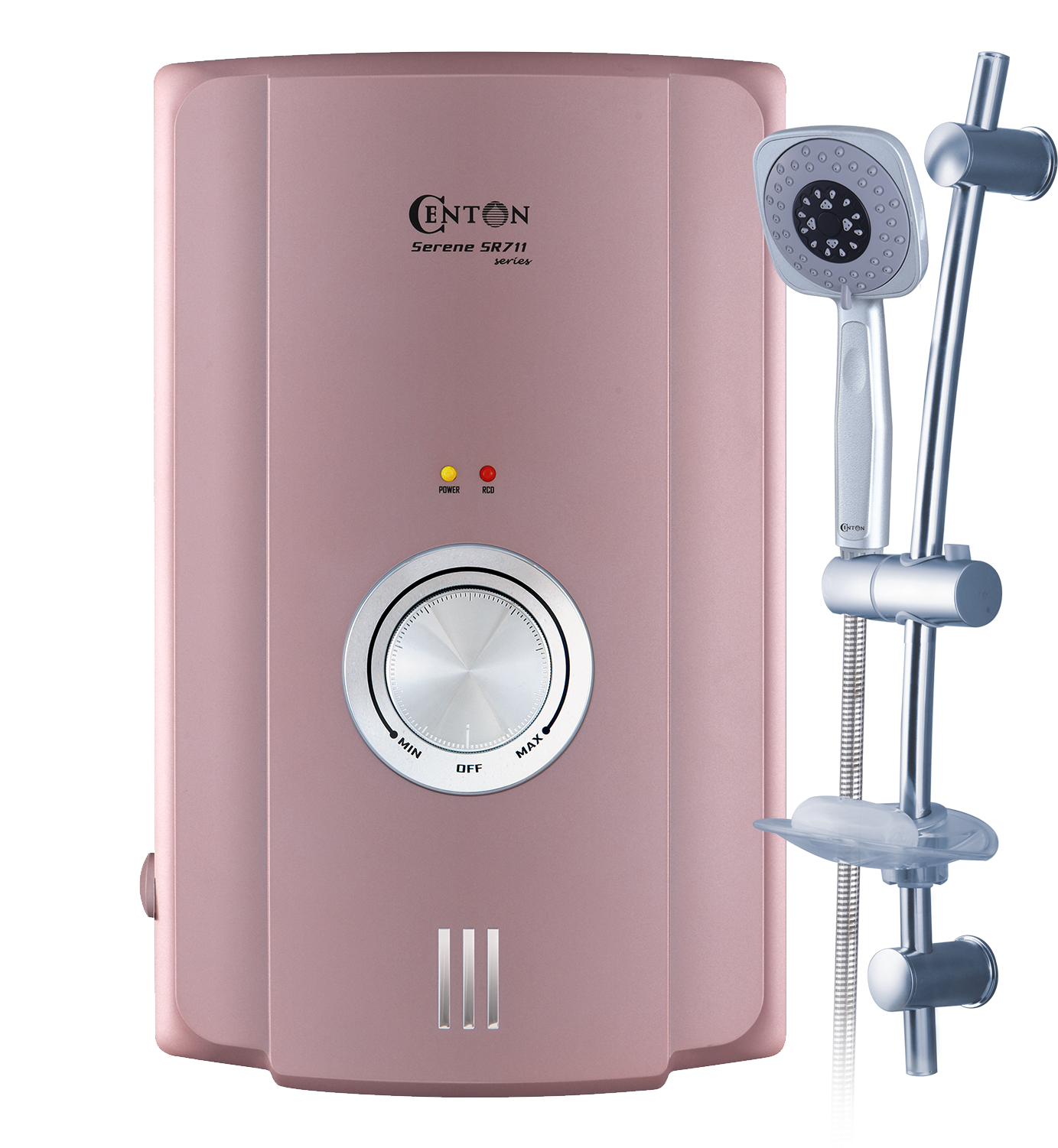 Pink Electric Water Heaterwith Shower Attachment