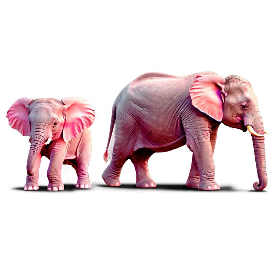 Pink Elephant Family Png Xuy29