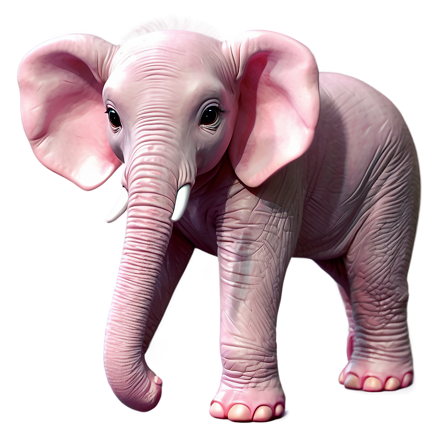 Pink Elephant Nursery Art Png Dgn