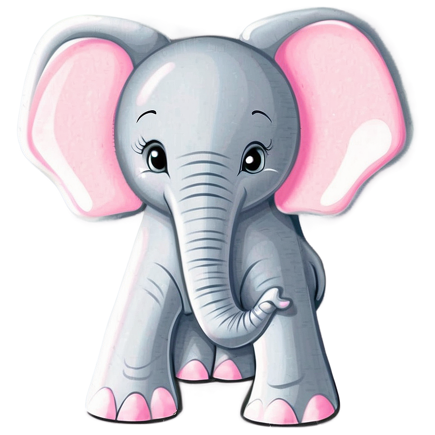 Pink Elephant Nursery Art Png Nxf70