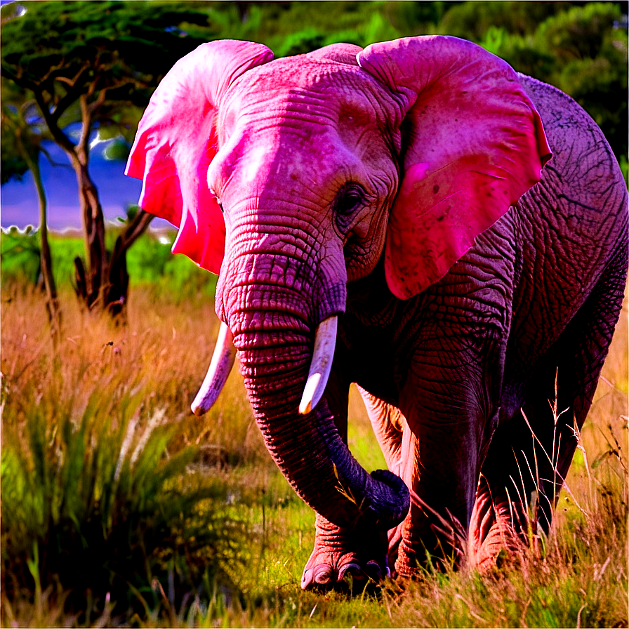 Pink Elephant Safari Adventure Png 18