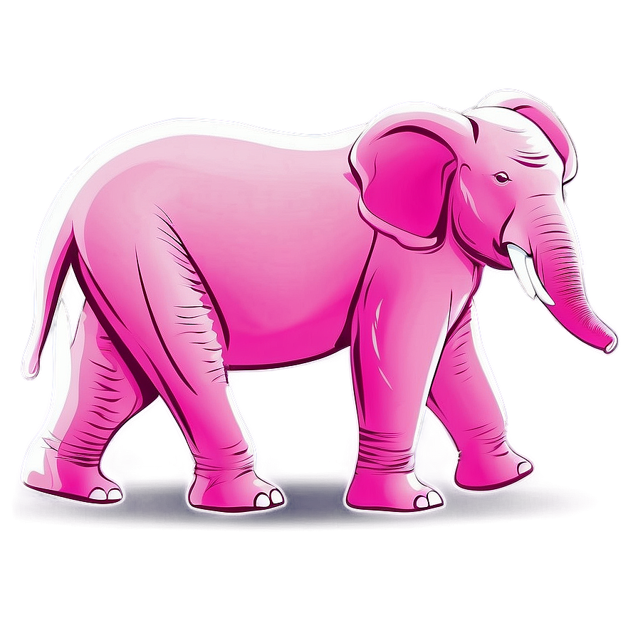 Pink Elephant Vector Art Png 06292024