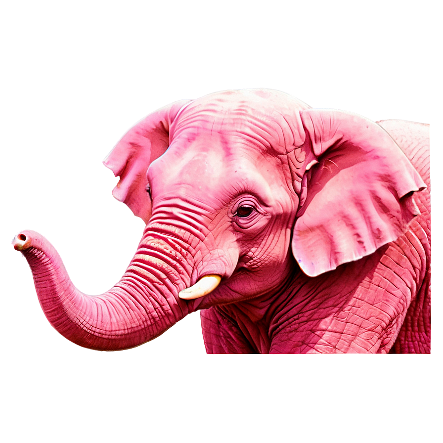 Pink Elephant With Glasses Png Jex7