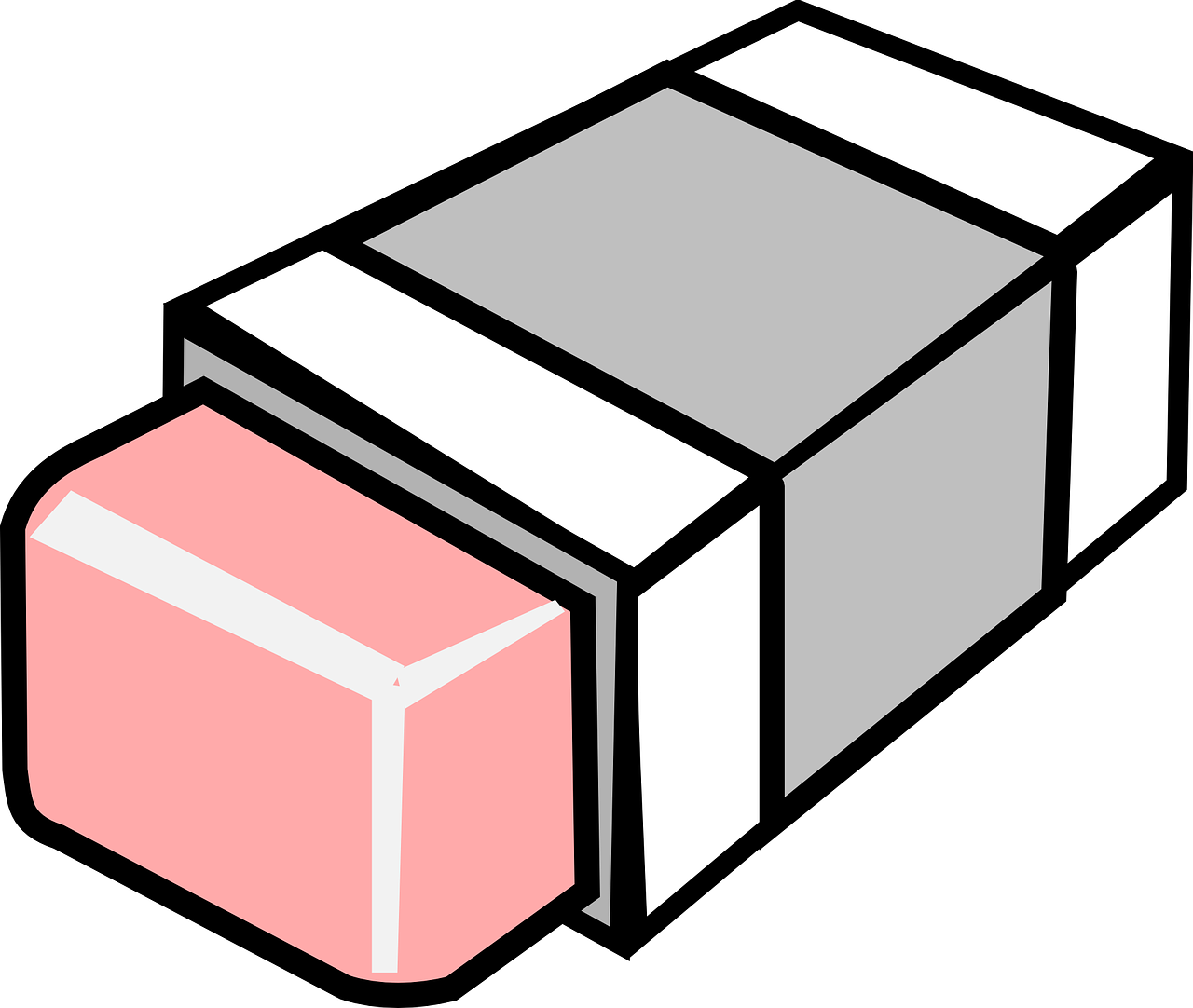 Pink Eraser Isometric Illustration