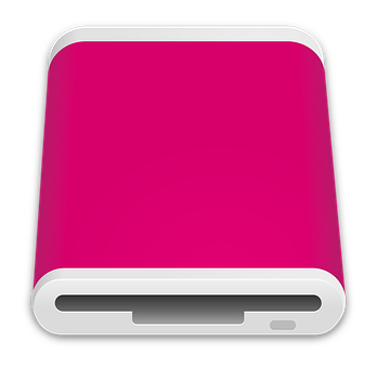 Pink External Hard Drive Icon