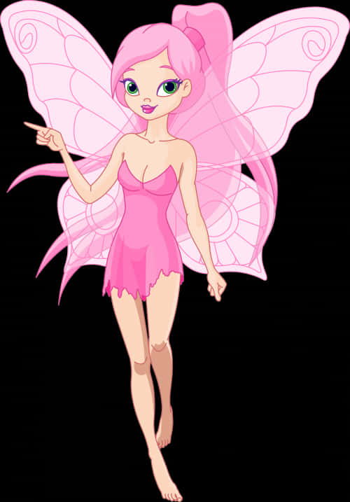 Pink Fairy Cartoon Character