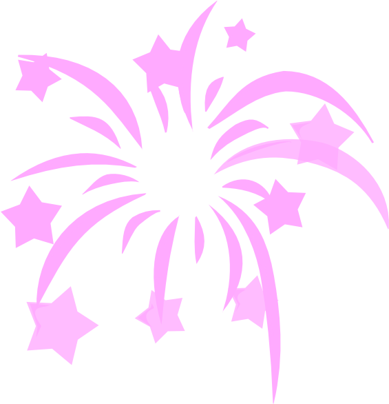 Pink Fireworks Clipart Graphic