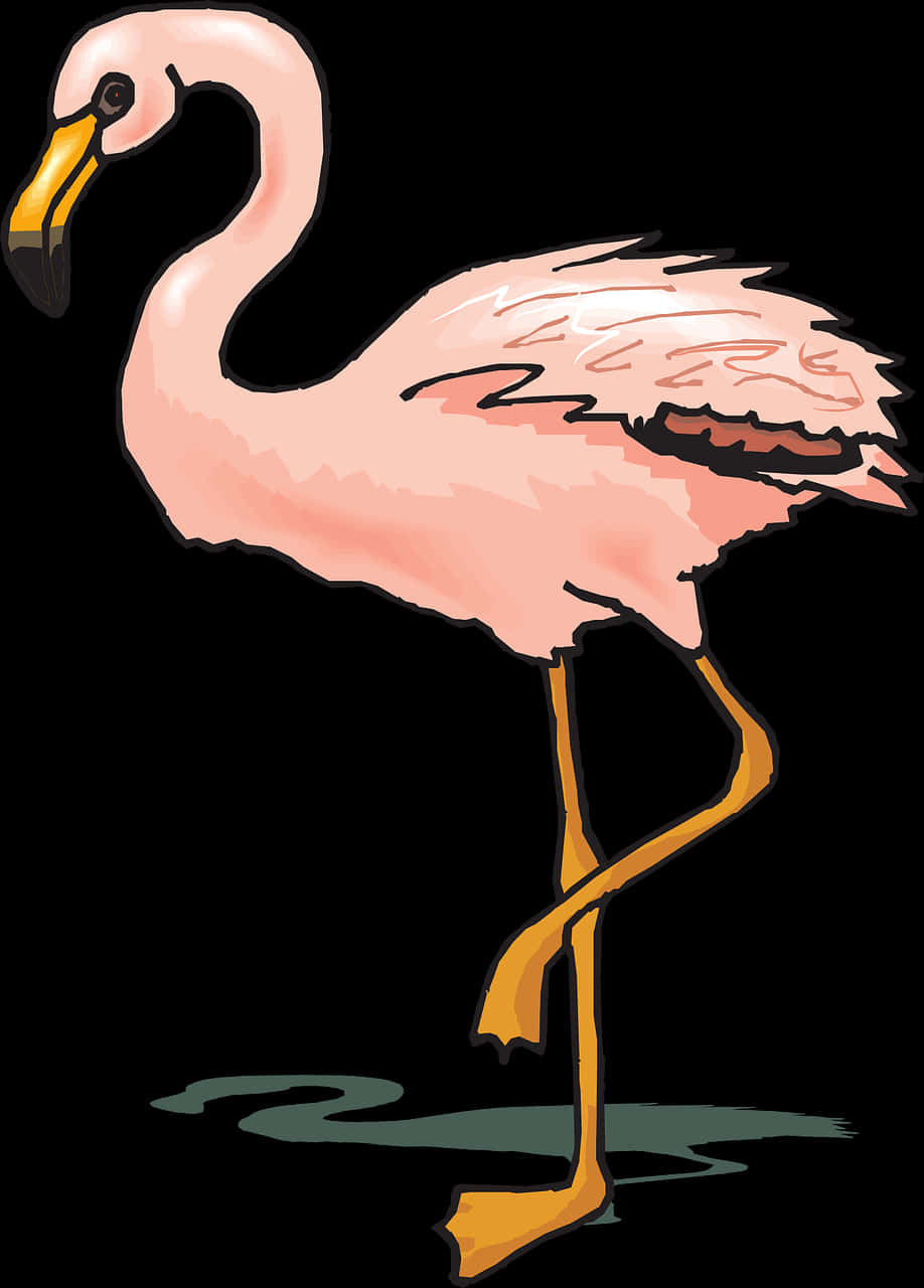 Pink Flamingo Illustration