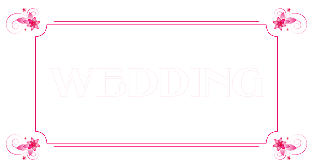 Pink Floral Wedding Banner