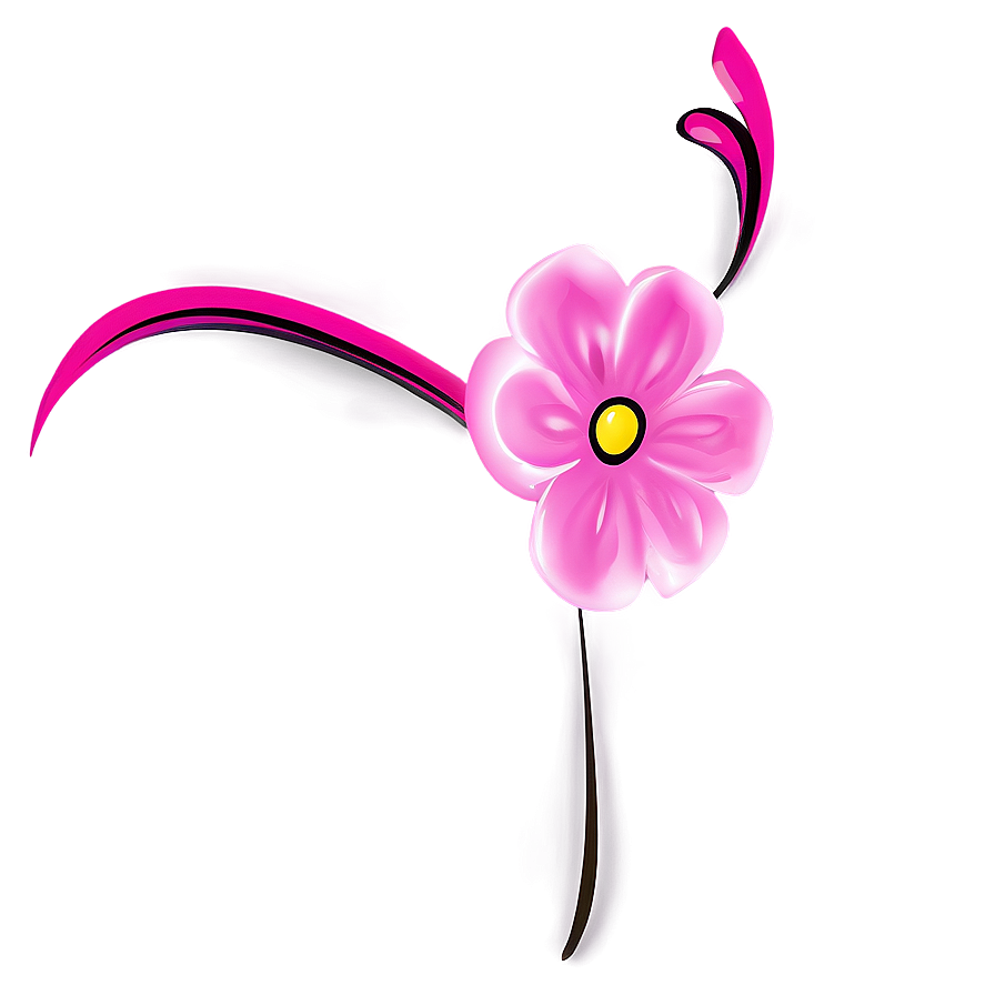 Pink Flower Illustration Png Cjv