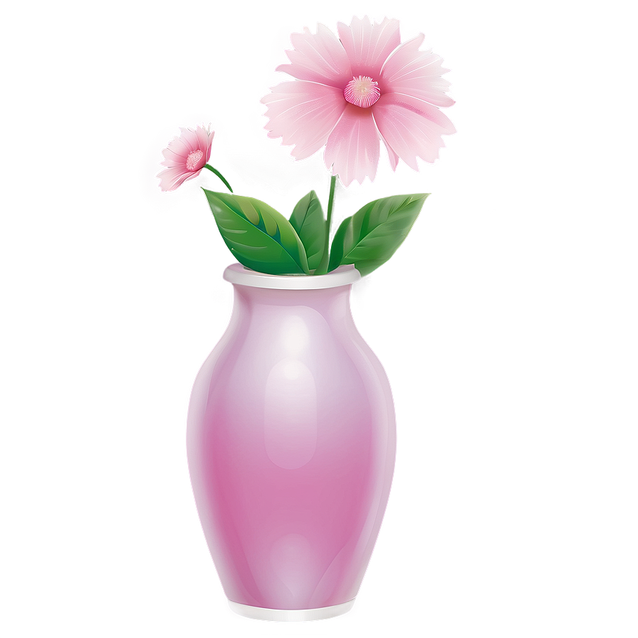 Pink Flower In Vase Png Wfm66