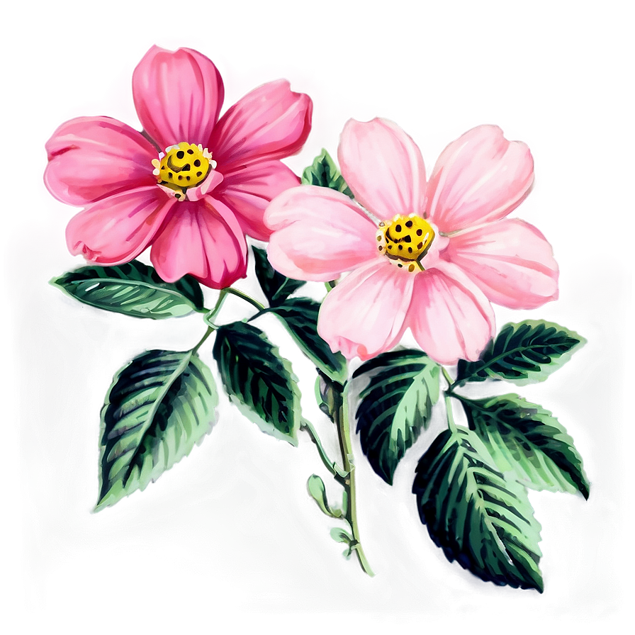 Pink Flower Vintage Png 79