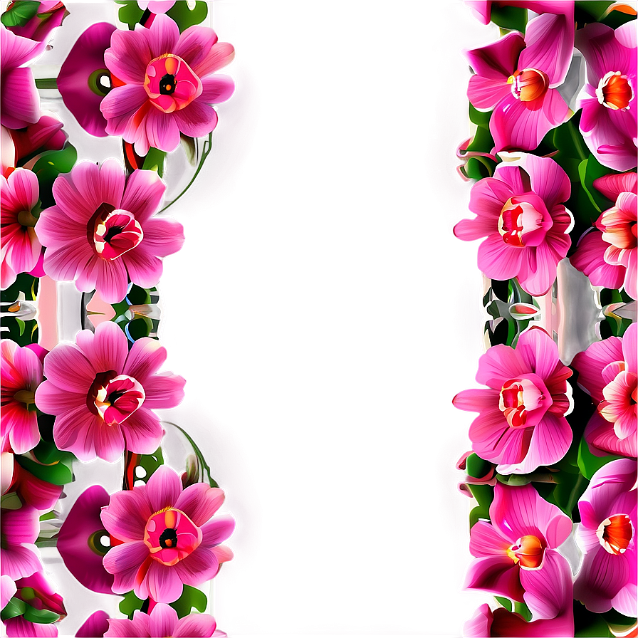 Pink Flowers Decoration Png Bjo