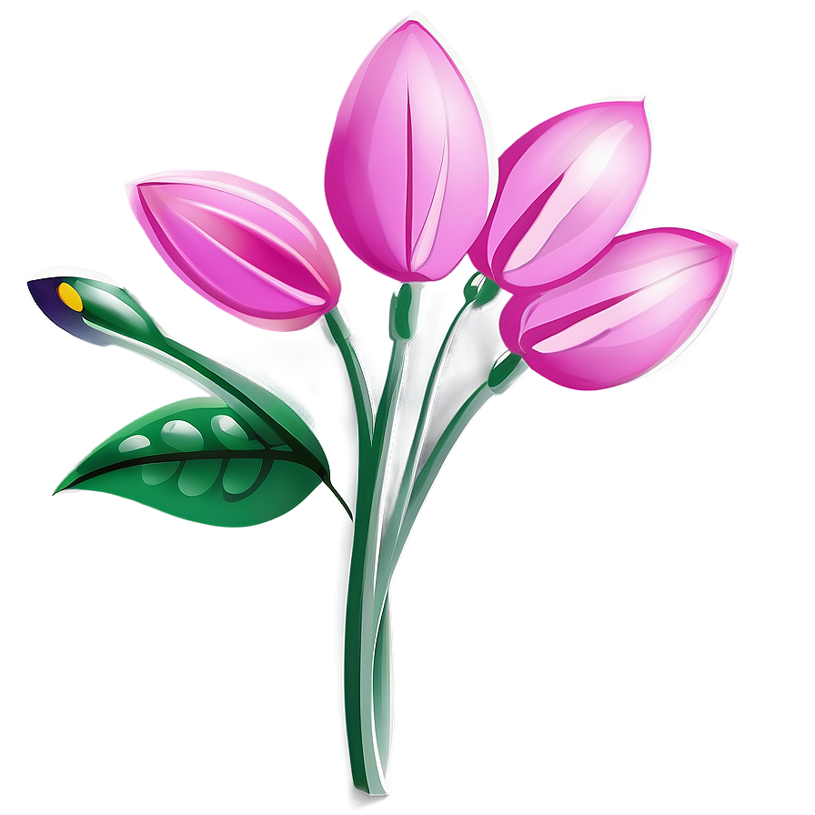 Pink Flowers Drawing Png Ybh