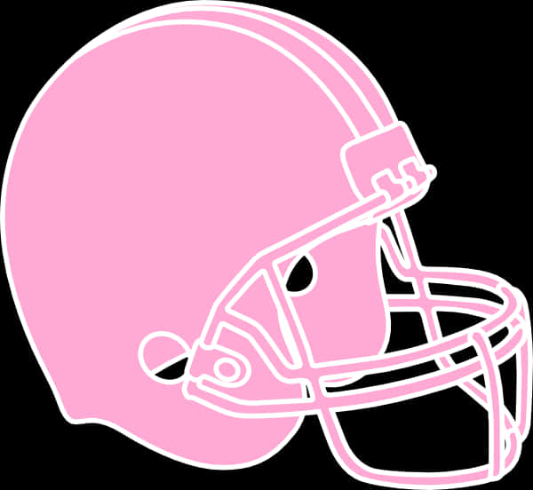 Pink Football Helmet Vector