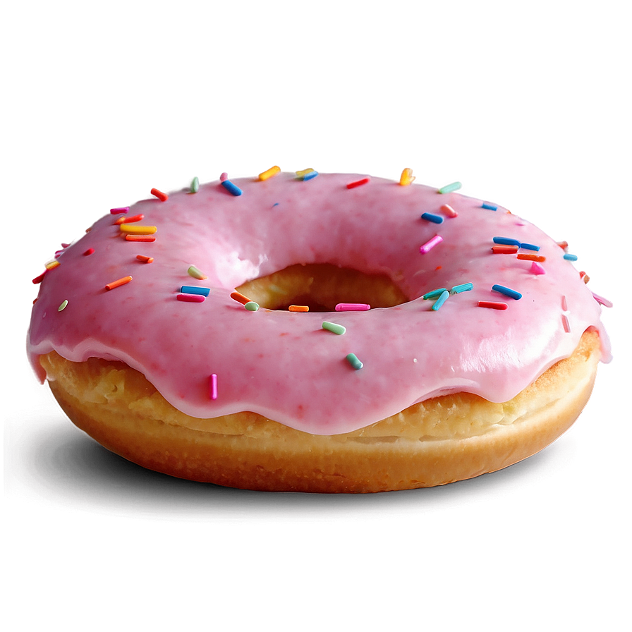 Pink Frosted Doughnut Png 75