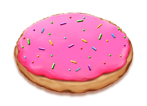 Pink Frosted Sprinkle Cookie