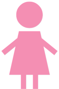 Pink Girl Symbol Icon