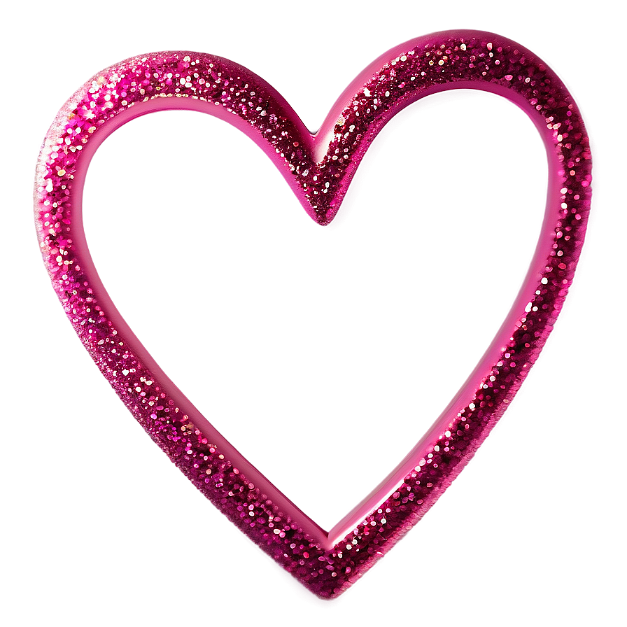 Pink Glitter Heart Png 06272024