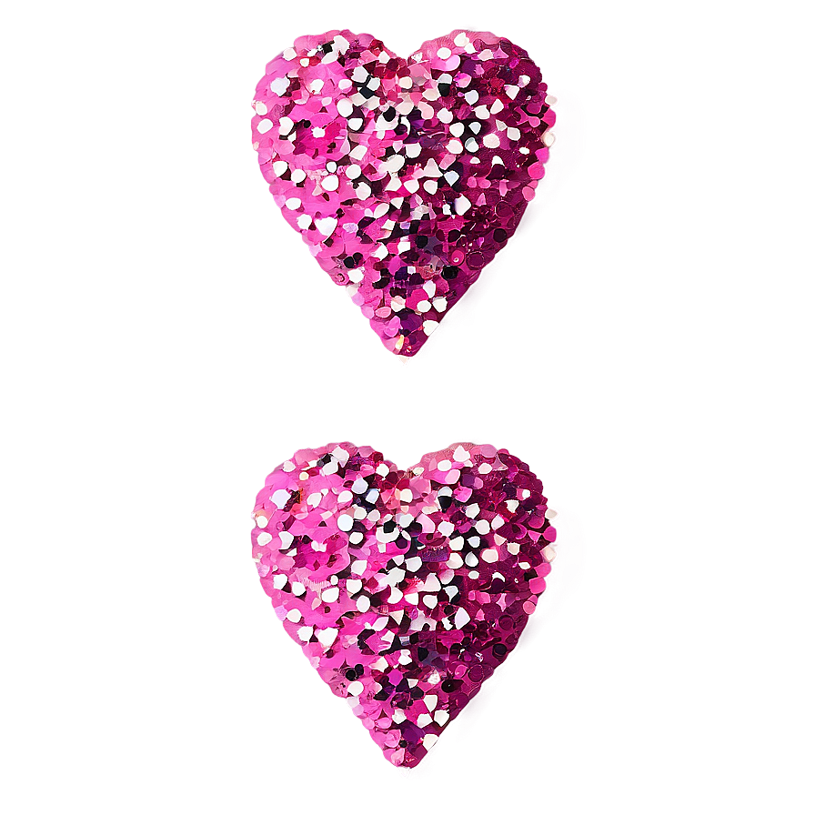 Pink Glitter Heart Png Kkv36