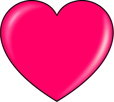 Pink Glossy Heart Graphic