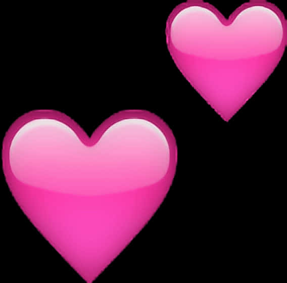 Pink Gradient Hearts Transparent Background