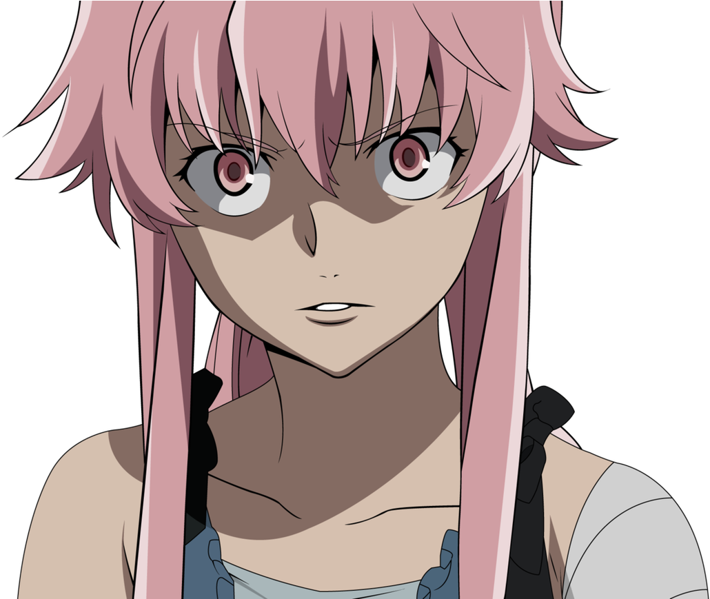 Pink Haired Anime Girl Yuno Gasai