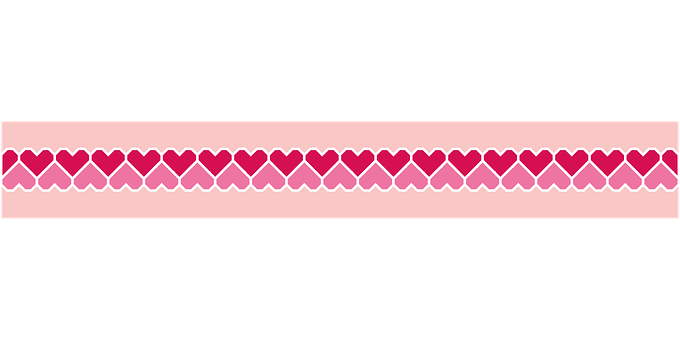 Pink Heart Border Banner