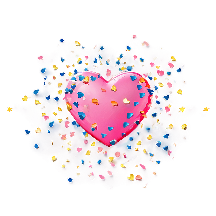 Pink Heart Confetti Png Ypv61