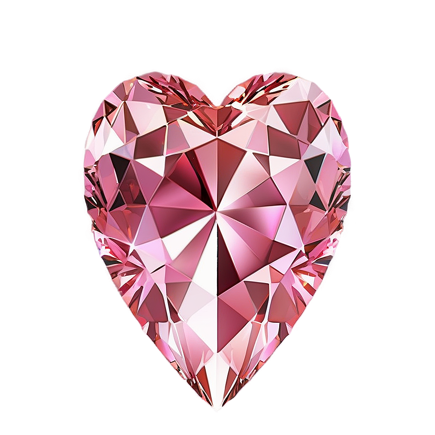 Pink Heart Diamond Brilliance Png Bpt