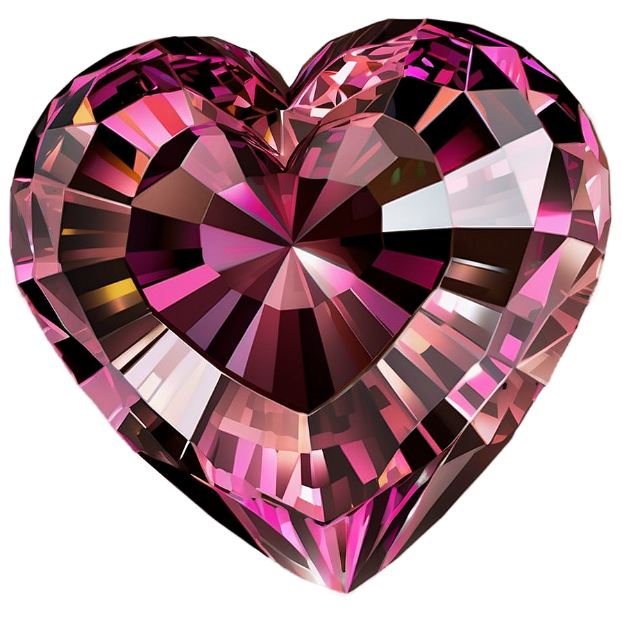 Pink Heart Diamond Fantasy Png 06282024